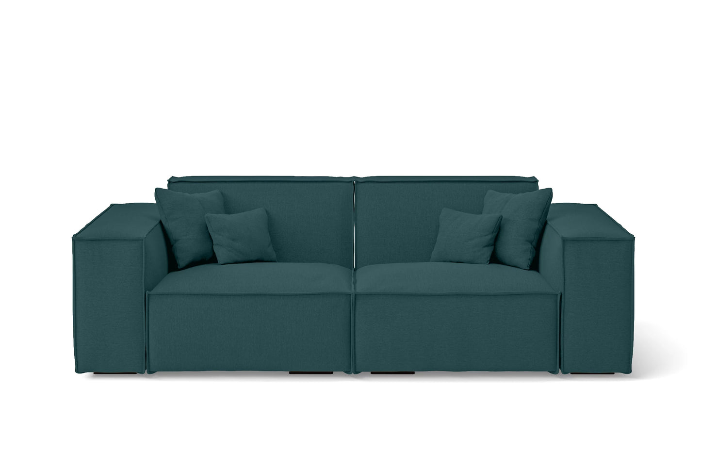 Naples 2 Seater Sofa Teal Linen Fabric