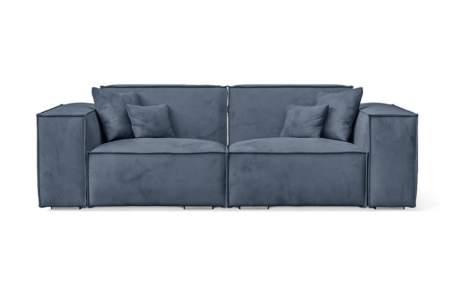 Naples 2 Seater Sofa Baby Blue Velvet