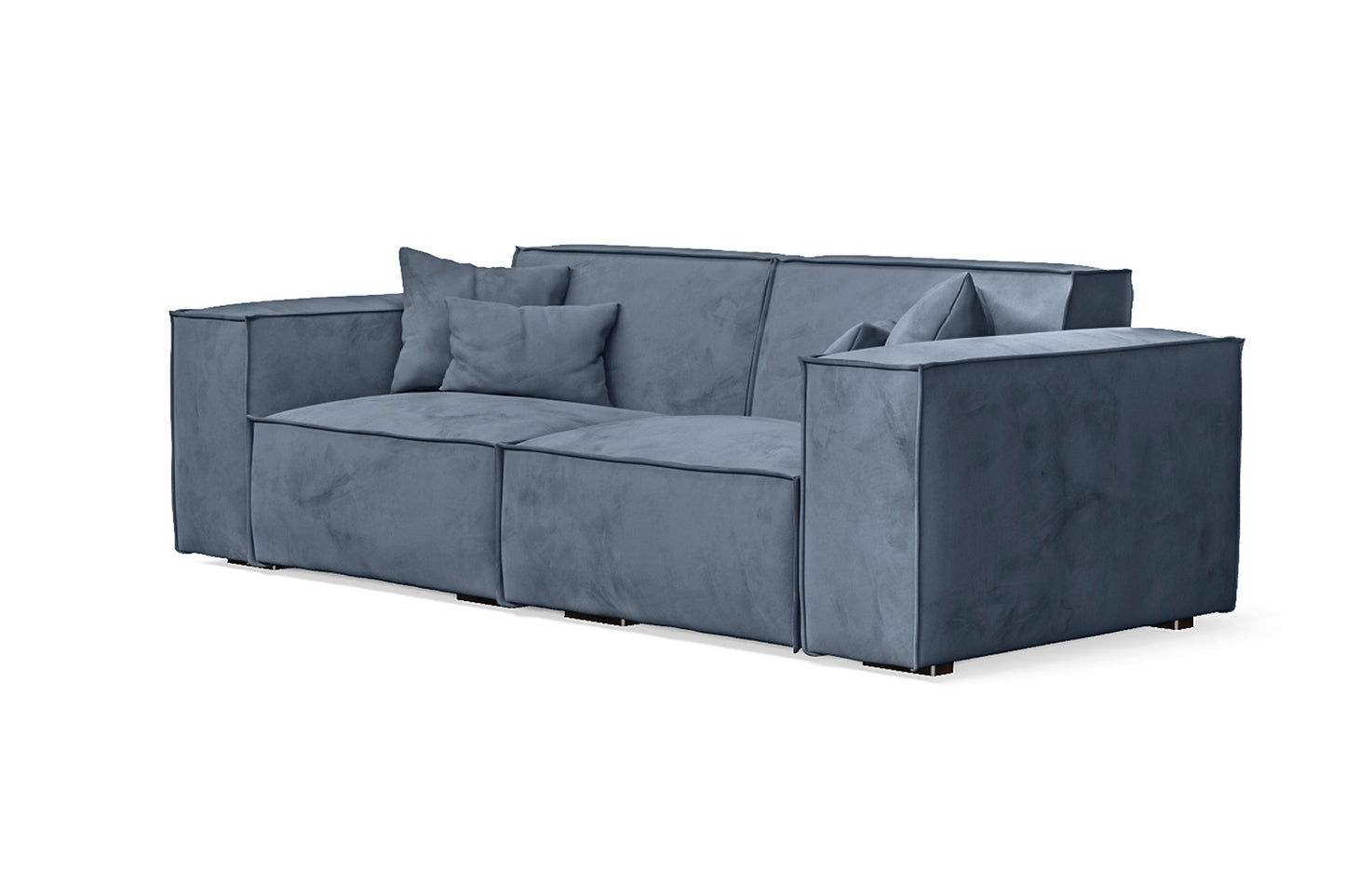 Naples 2 Seater Sofa Baby Blue Velvet