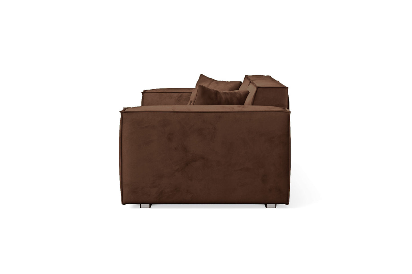 Naples 2 Seater Sofa Coffee Brown Velvet