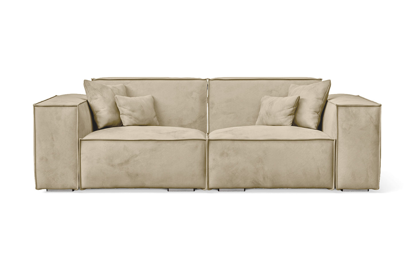 Naples 2 Seater Sofa Cream Velvet