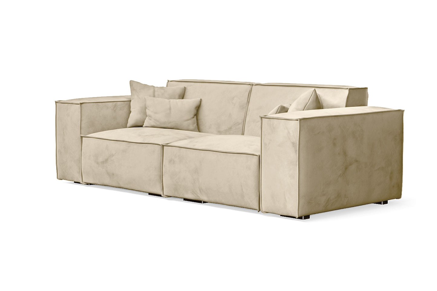 Naples 2 Seater Sofa Cream Velvet