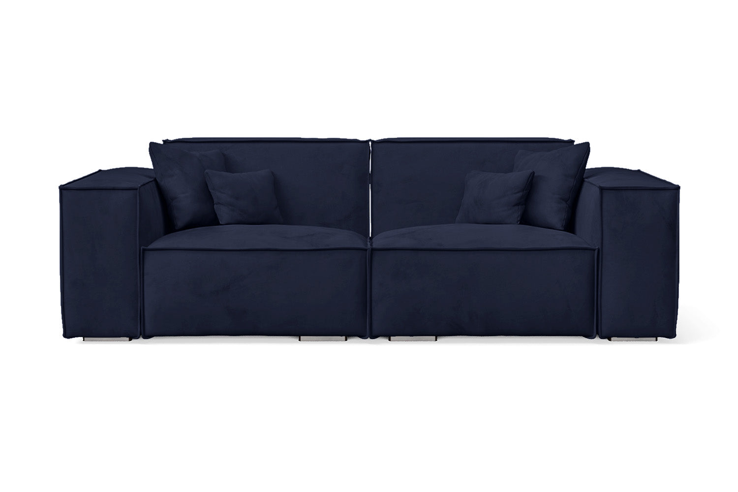 Naples 2 Seater Sofa Dark Blue Velvet