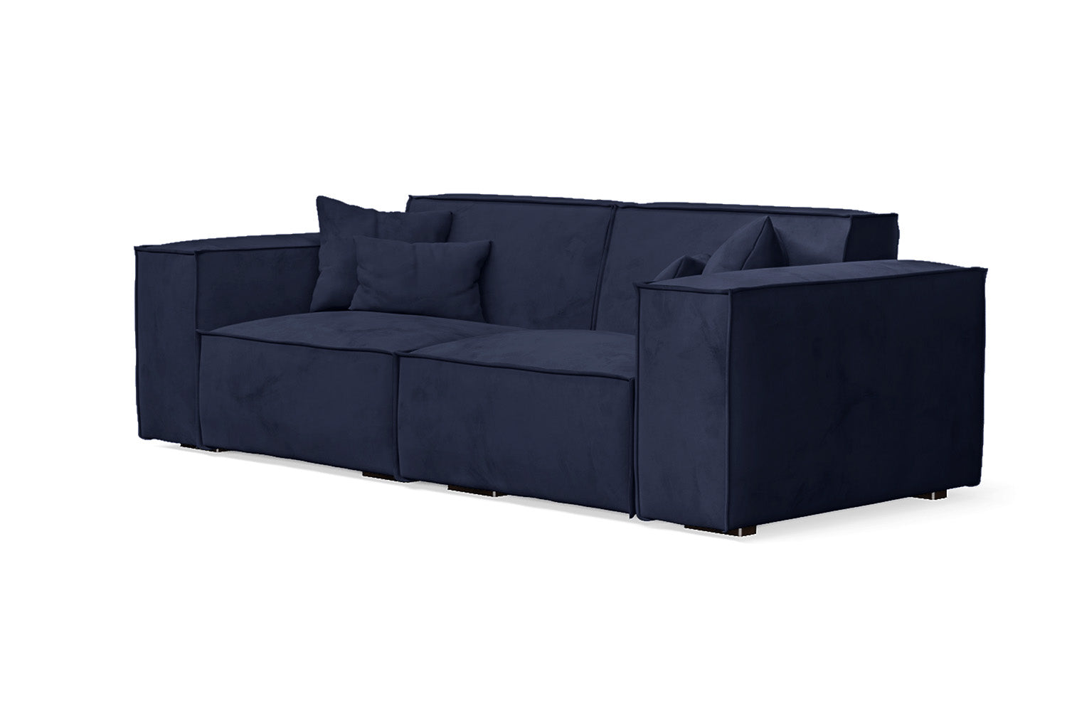 Naples 2 Seater Sofa Dark Blue Velvet