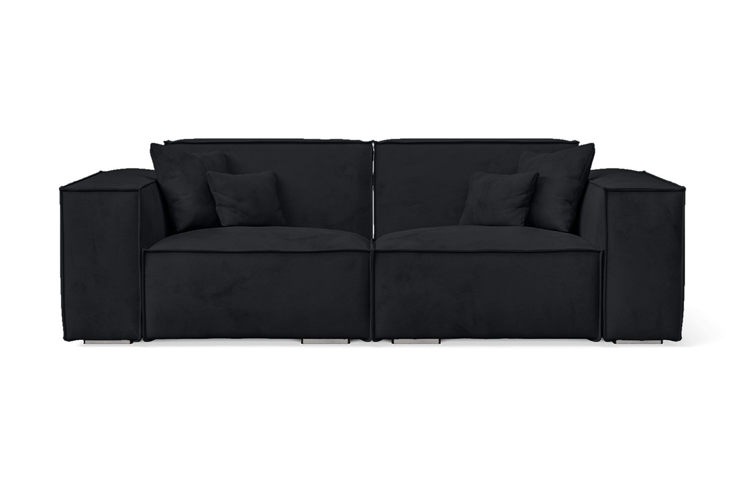 Naples 2 Seater Sofa Dark Grey Velvet