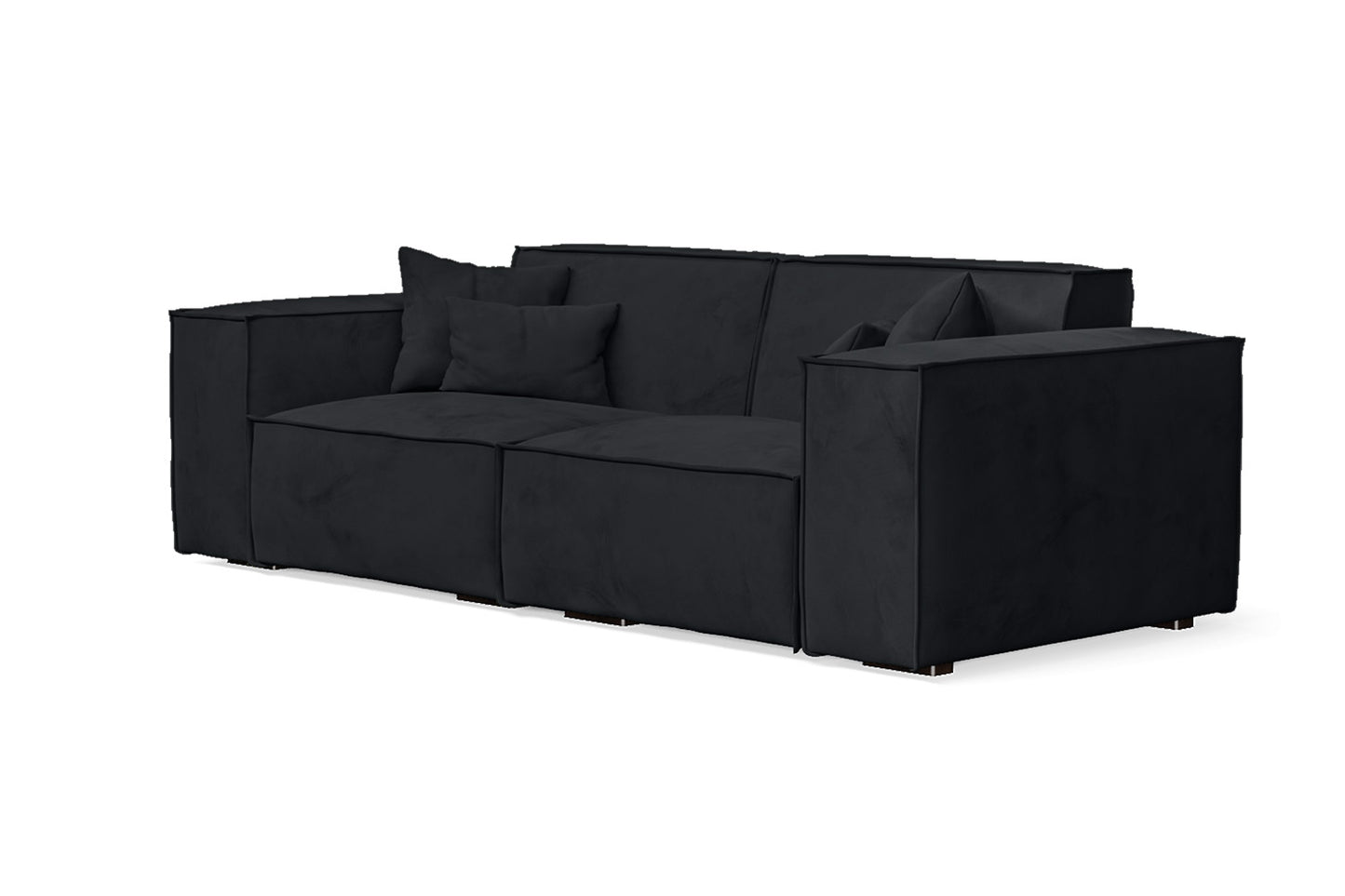 Naples 2 Seater Sofa Dark Grey Velvet