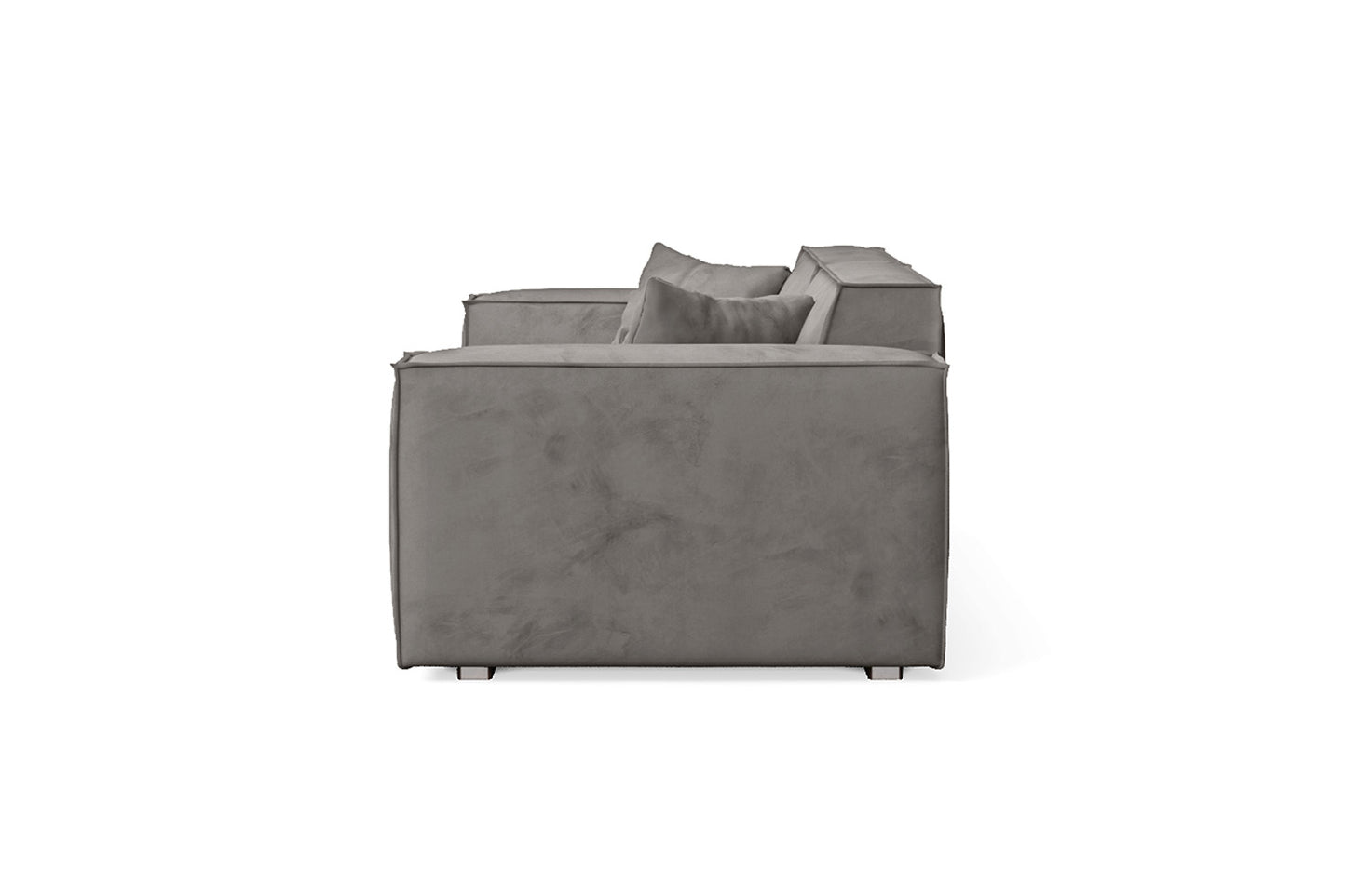 Naples 2 Seater Sofa Grey Velvet