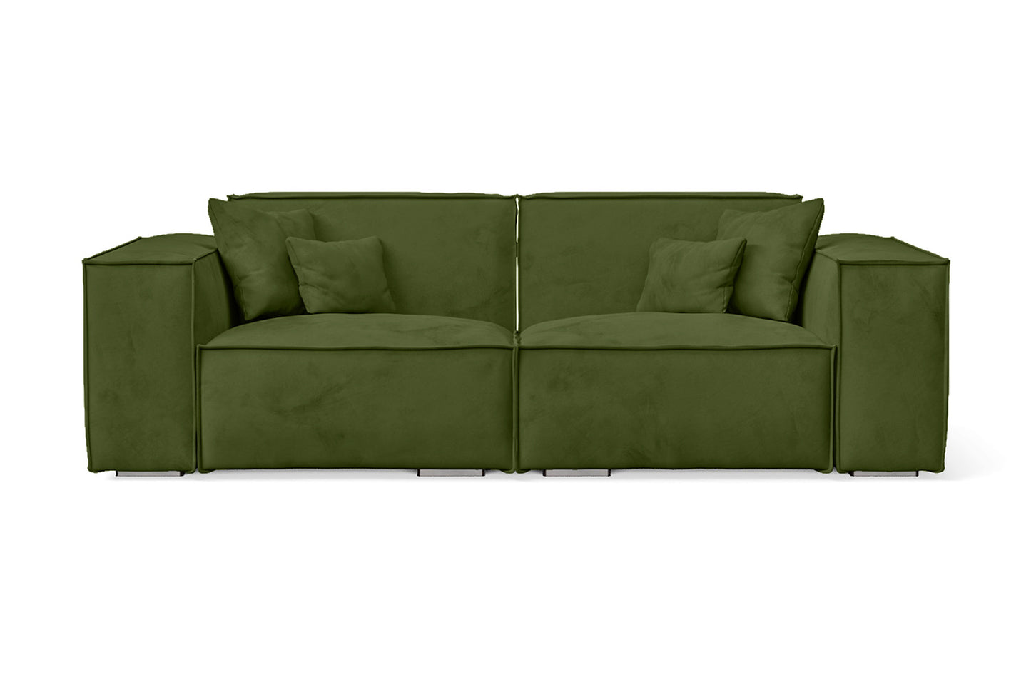 Naples 2 Seater Sofa Lime Velvet