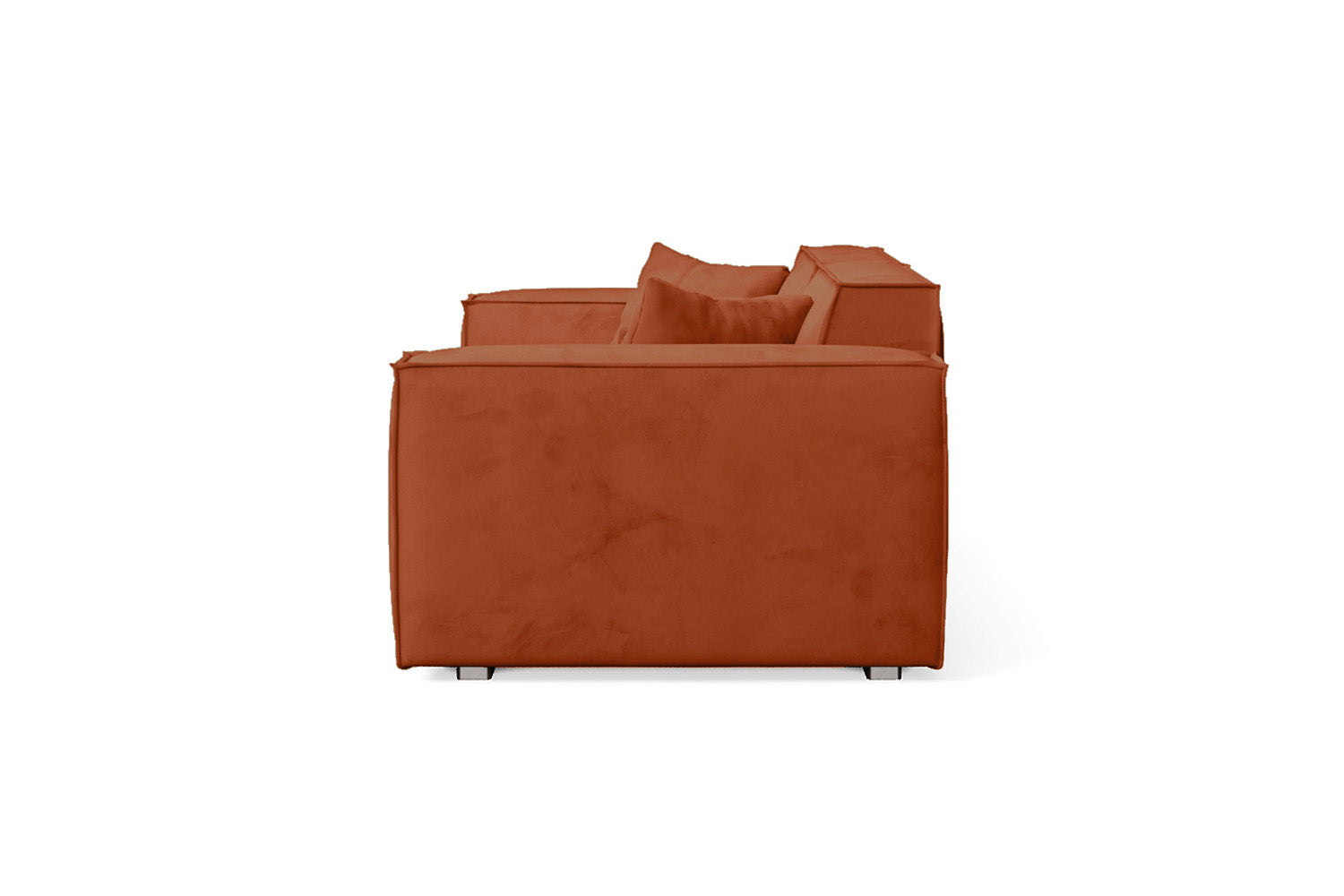 Naples 2 Seater Sofa Orange Velvet