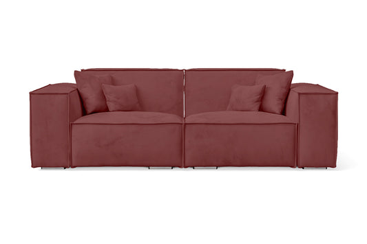 Naples 2 Seater Sofa Pink Velvet