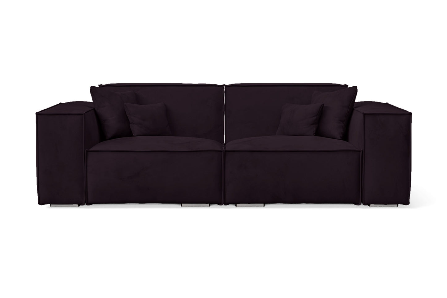 Naples 2 Seater Sofa Purple Velvet