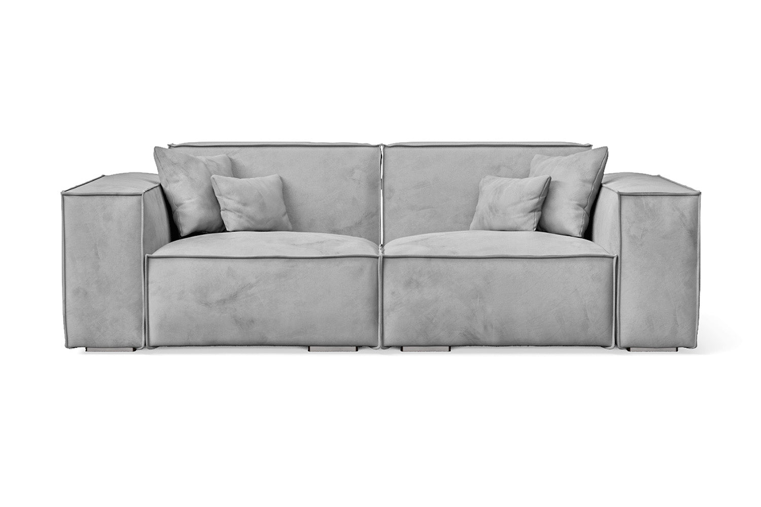 Naples 2 Seater Sofa White Velvet