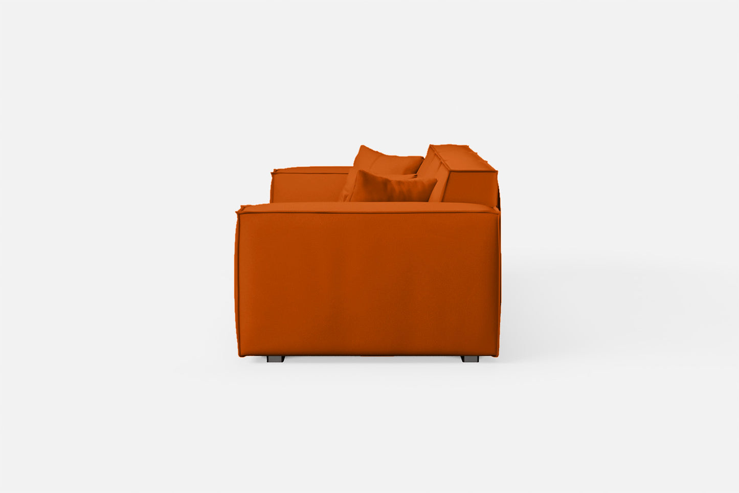 Naples 3 Seater Sofa Orange Leather