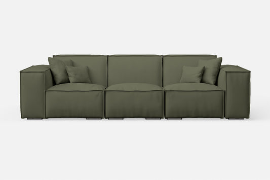 Naples 3 Seater Sofa Sage Leather