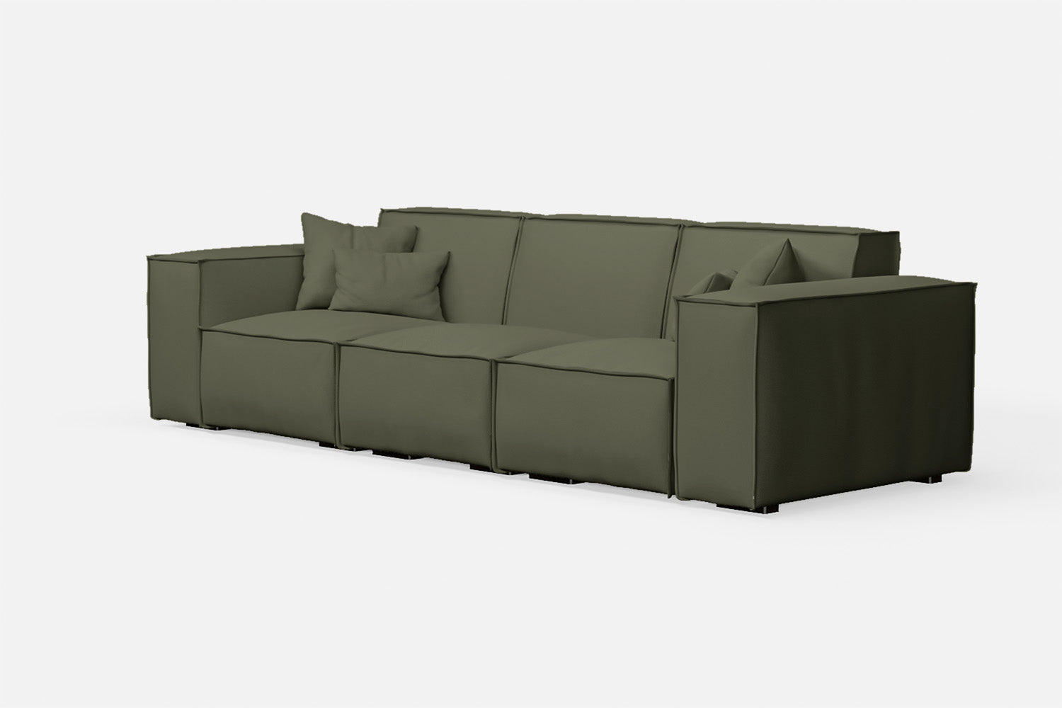 Naples 3 Seater Sofa Sage Leather