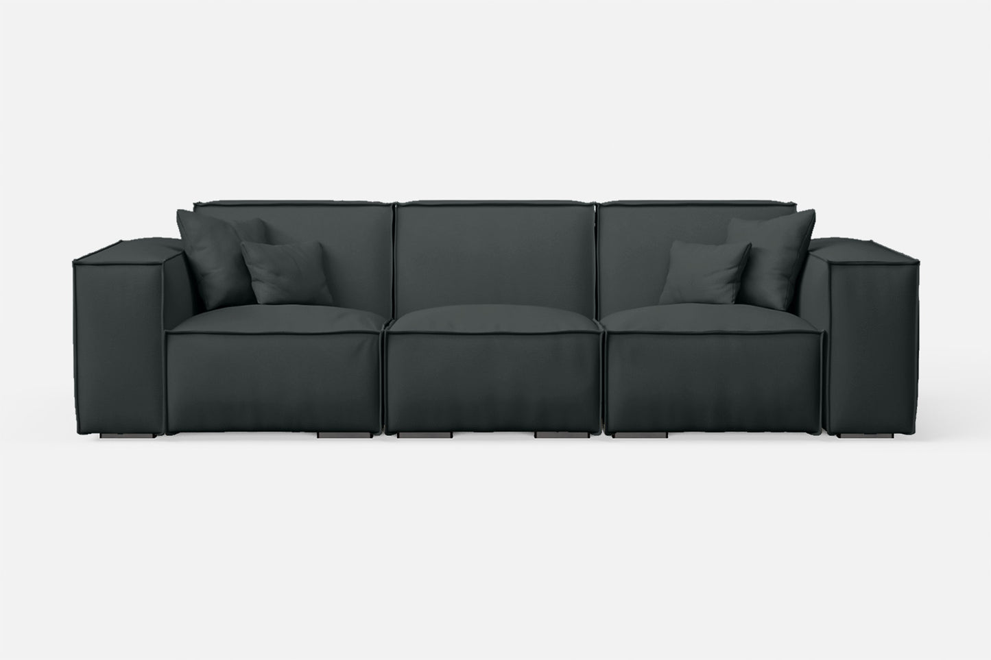 Naples 3 Seater Sofa Slate Leather