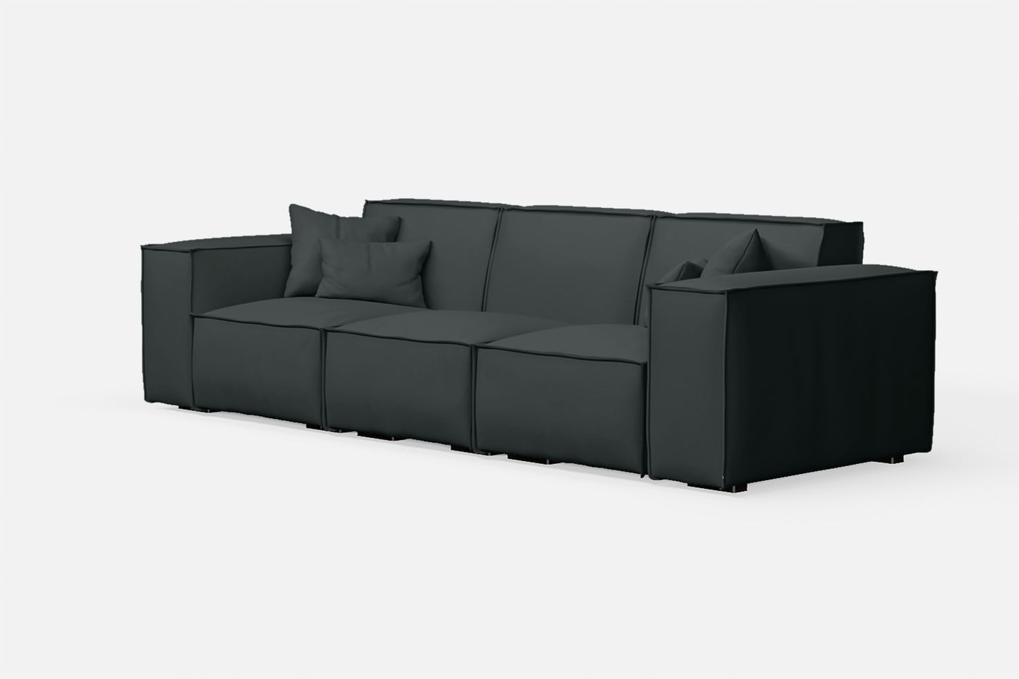 Naples 3 Seater Sofa Slate Leather