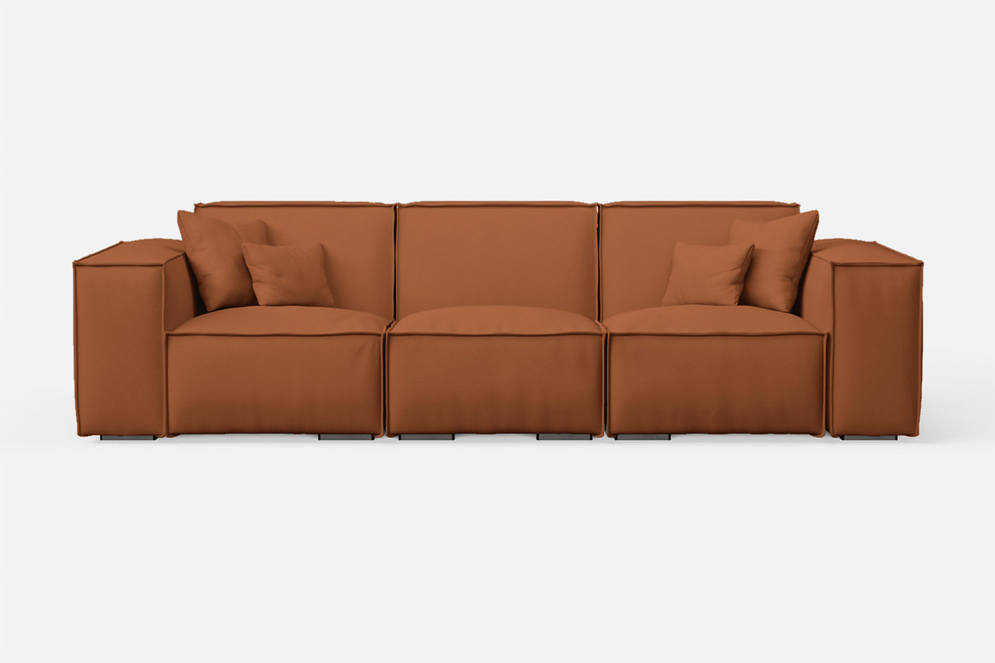 Naples 3 Seater Sofa Tan Brown Leather