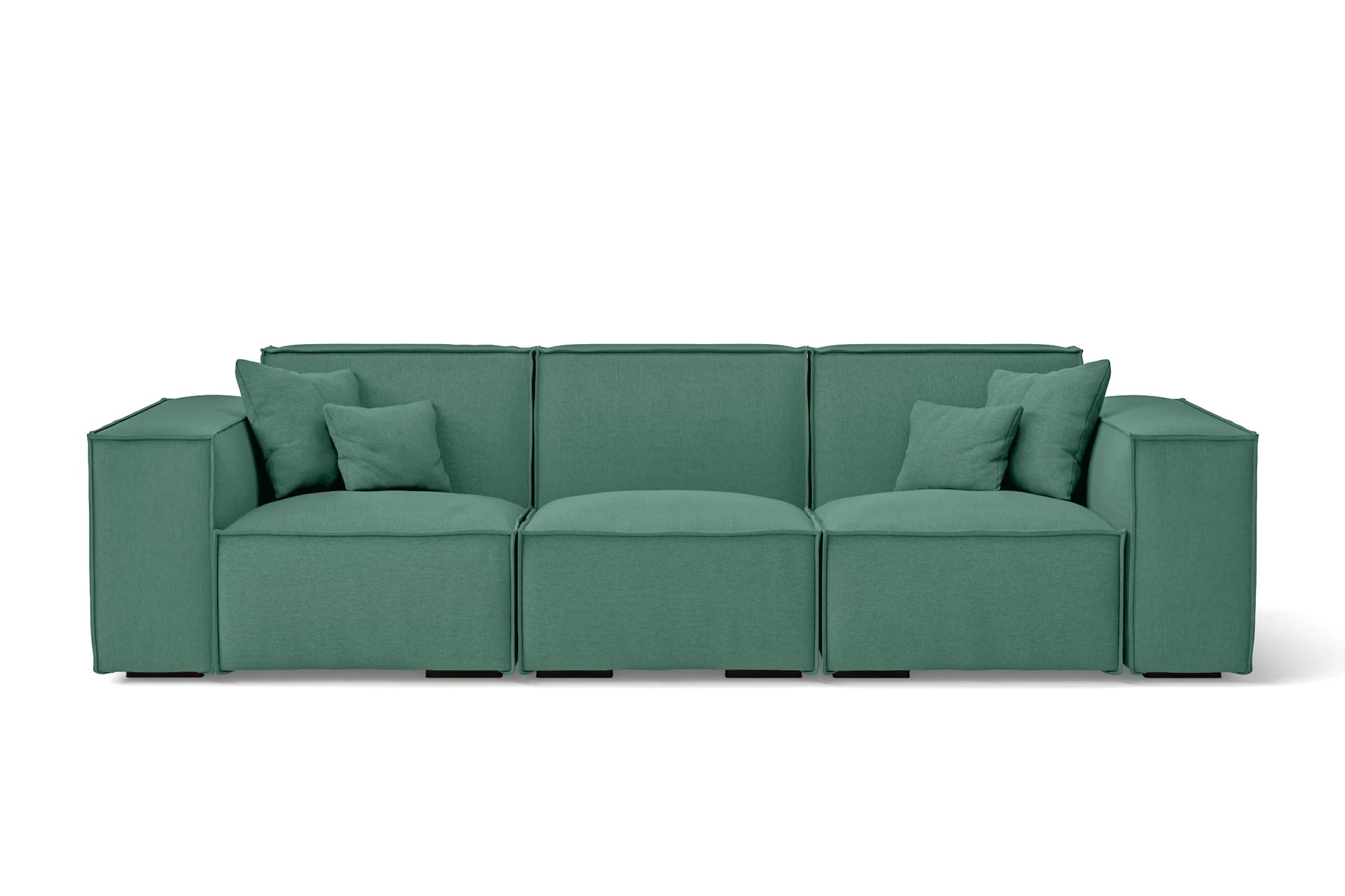 Naples 3 Seater Sofa Mint Green Linen Fabric