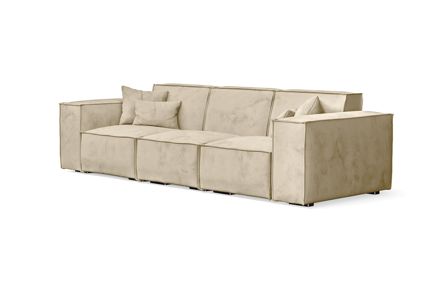 Naples 3 Seater Sofa Cream Velvet