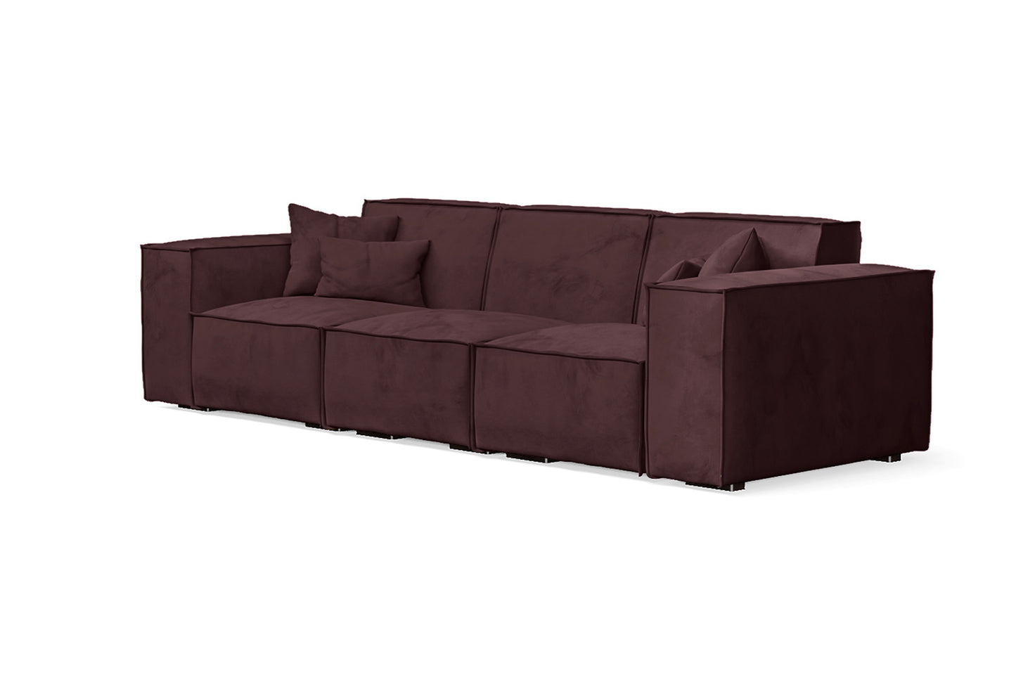 Naples 3 Seater Sofa Grape Velvet