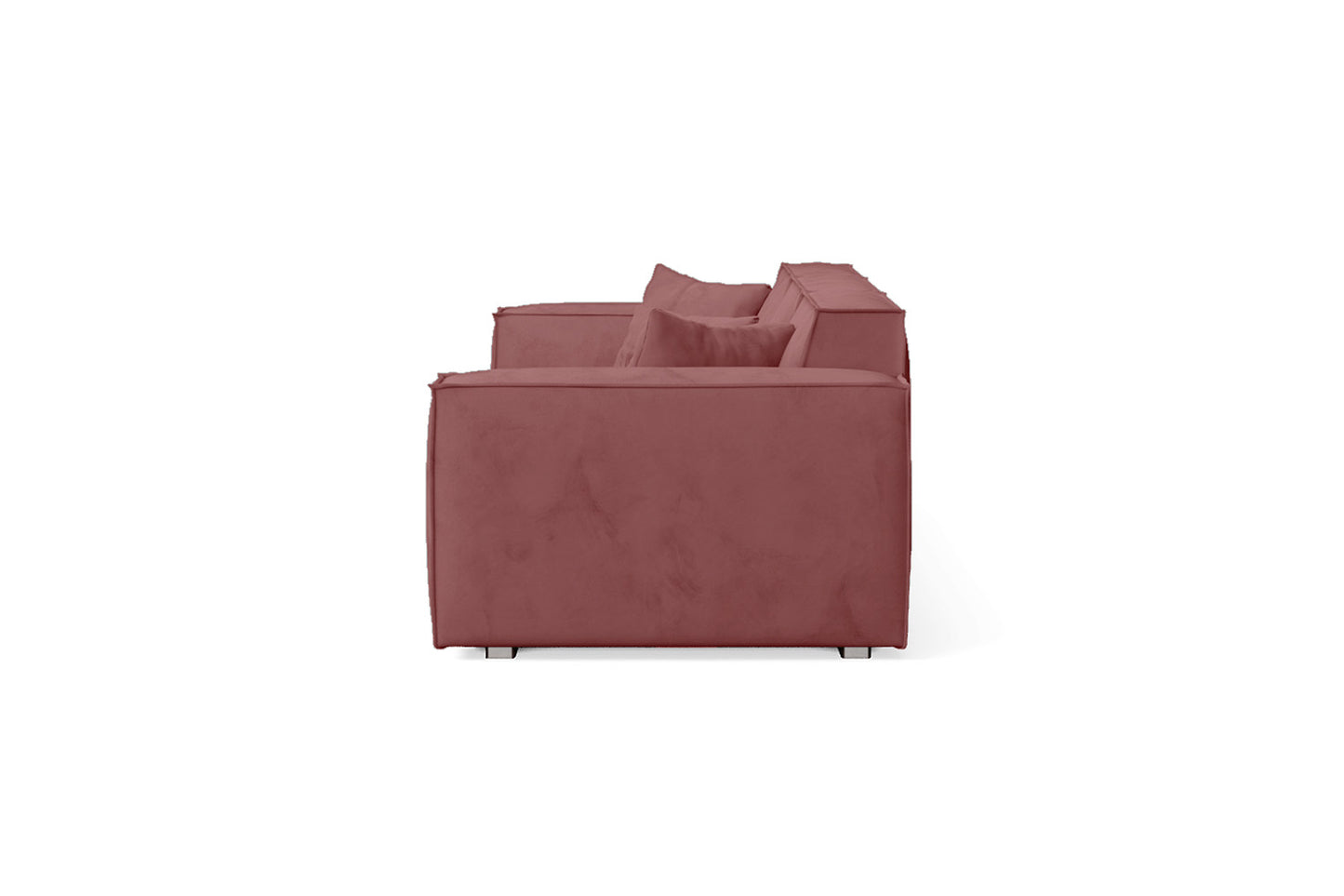 Naples 3 Seater Sofa Pink Velvet