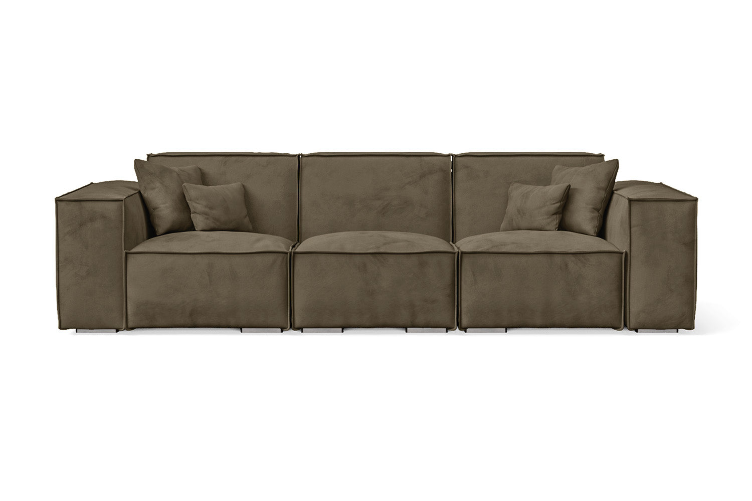 Naples 3 Seater Sofa Sand Velvet