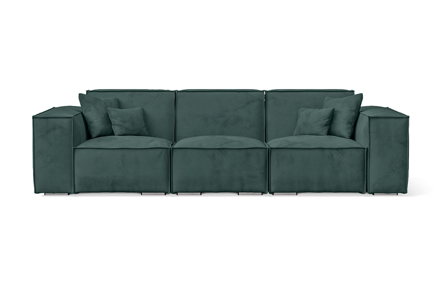 Naples 3 Seater Sofa Teal Velvet