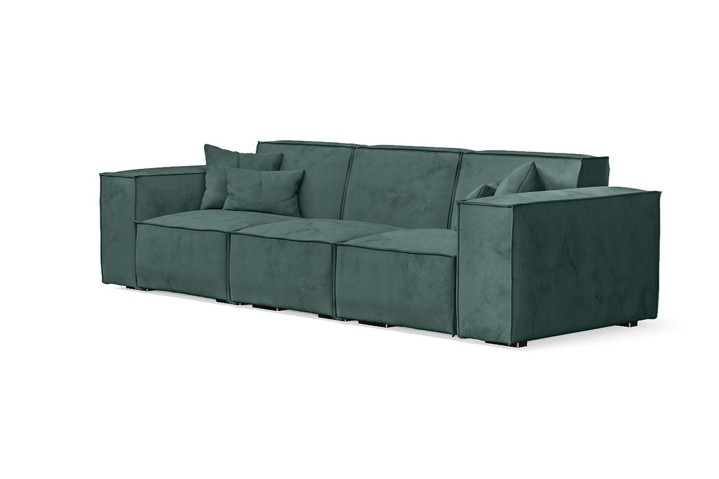 Naples 3 Seater Sofa Teal Velvet