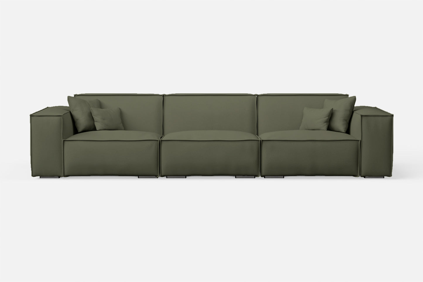 Naples 4 Seater Sofa Sage Leather