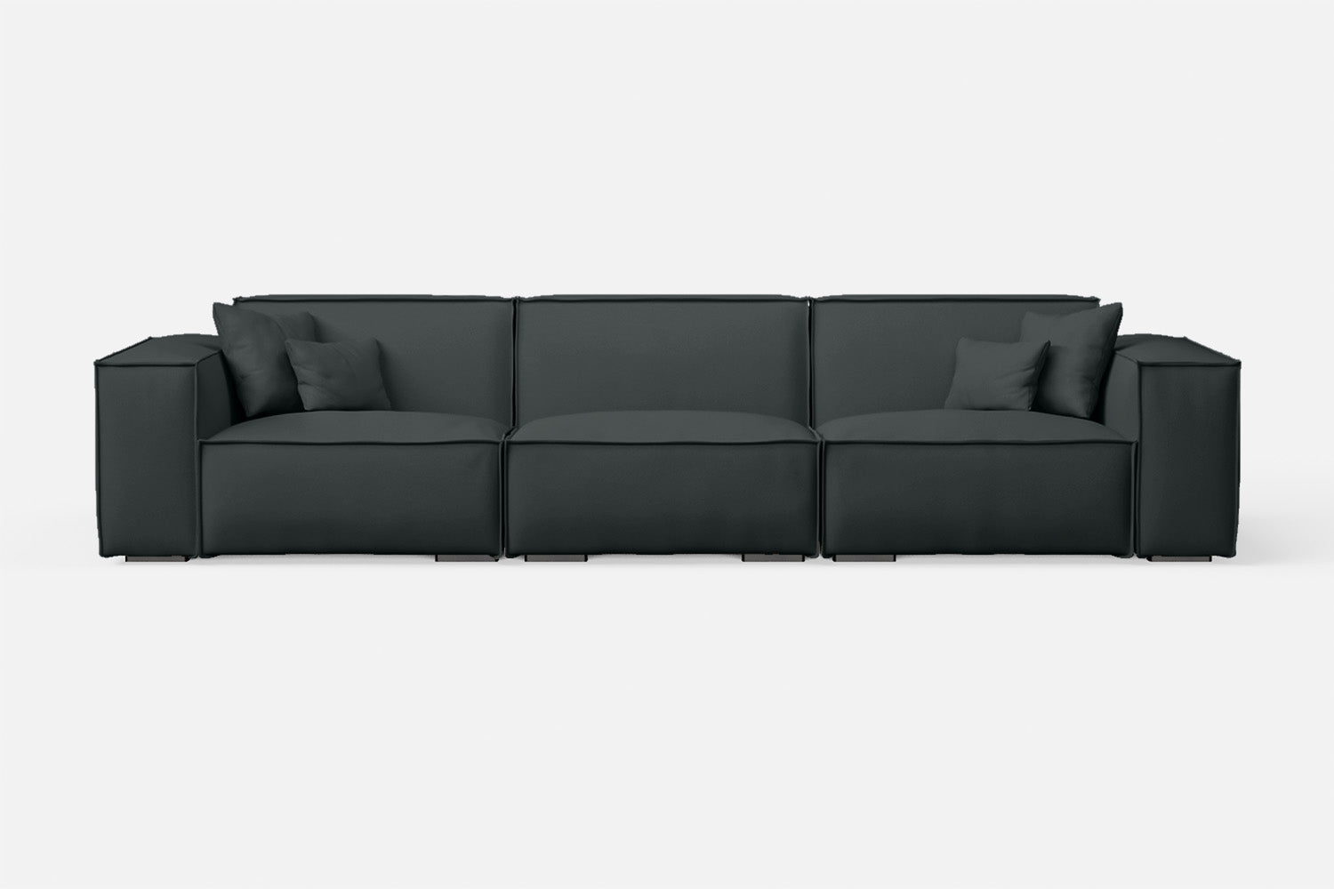 Naples 4 Seater Sofa Slate Leather