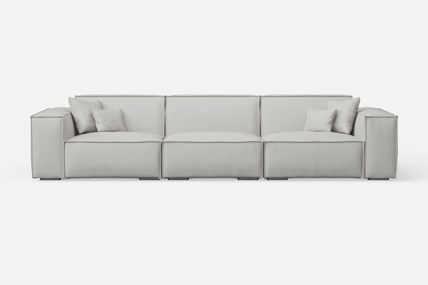 Naples 4 Seater Sofa White Leather