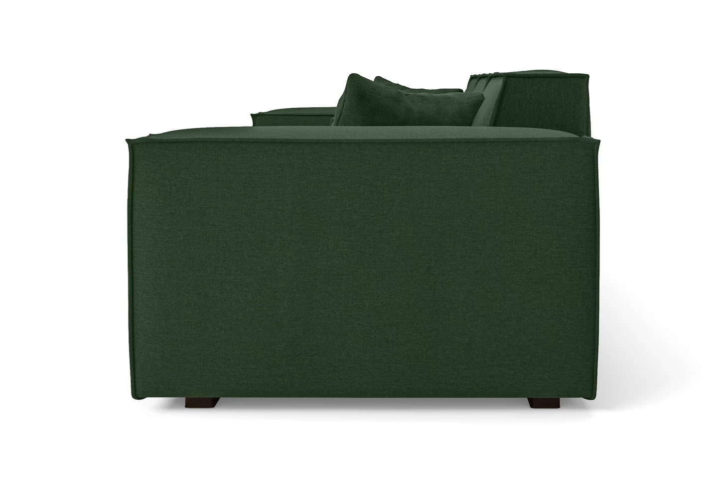 Naples 4 Seater Sofa Forest Green Linen Fabric