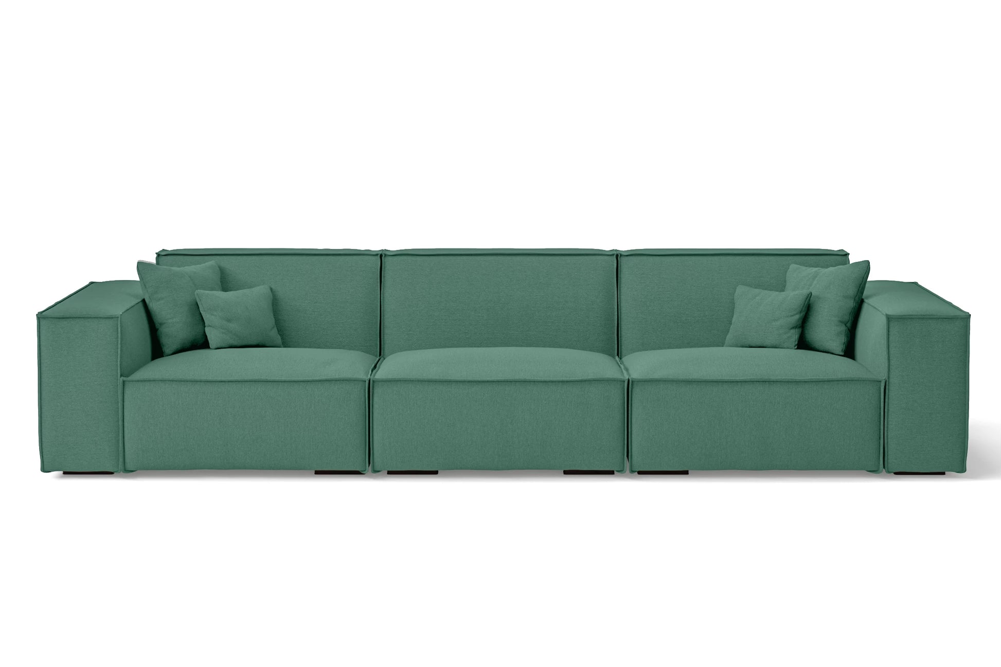 Naples 4 Seater Sofa Mint Green Linen Fabric