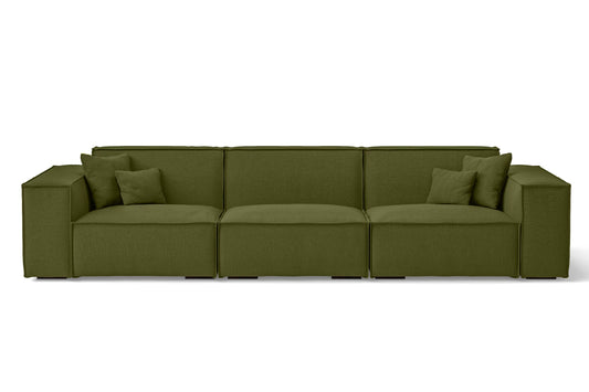 Naples 4 Seater Sofa Olive Linen Fabric