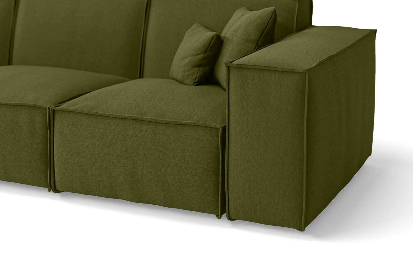 Naples 4 Seater Sofa Olive Linen Fabric