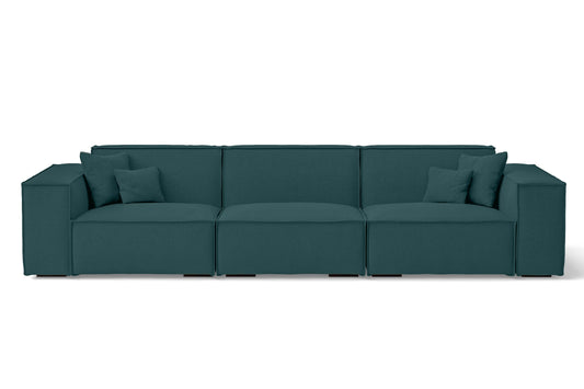 Naples 4 Seater Sofa Teal Linen Fabric