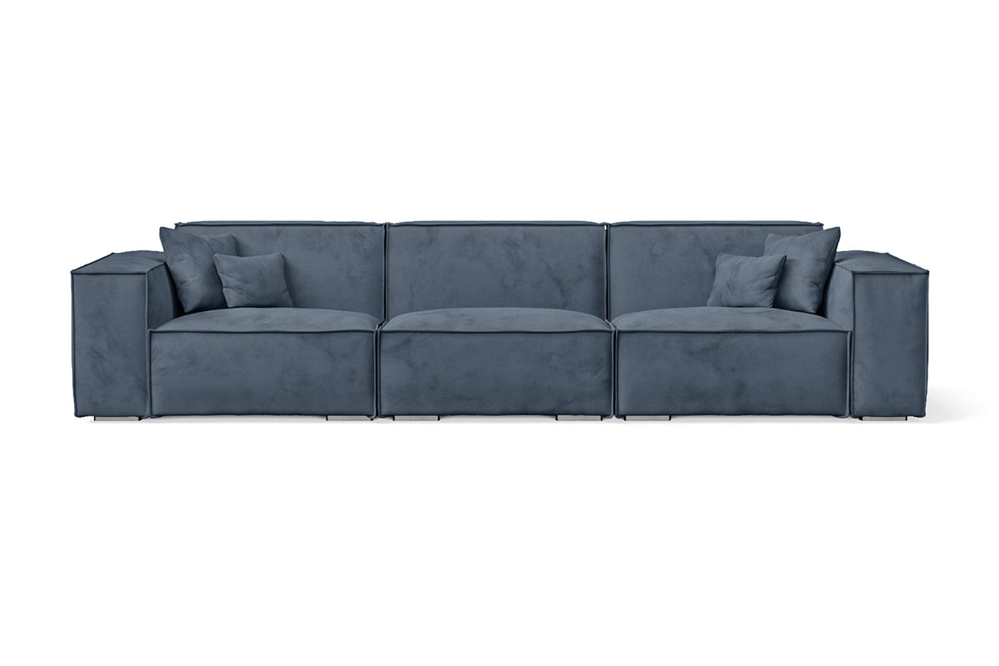 Naples 4 Seater Sofa Baby Blue Velvet