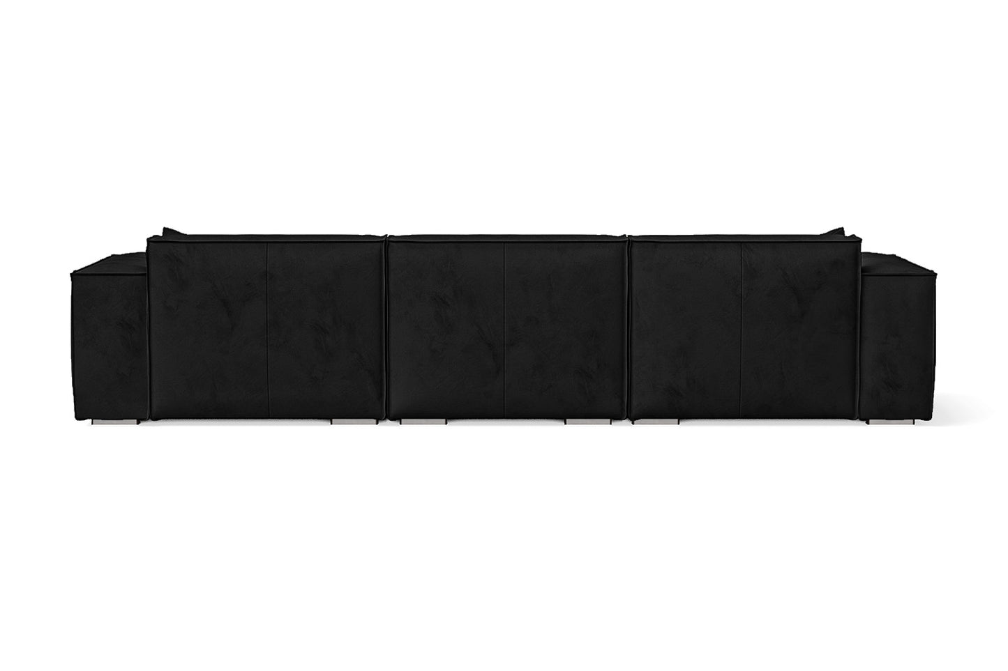 Naples 4 Seater Sofa Black Velvet