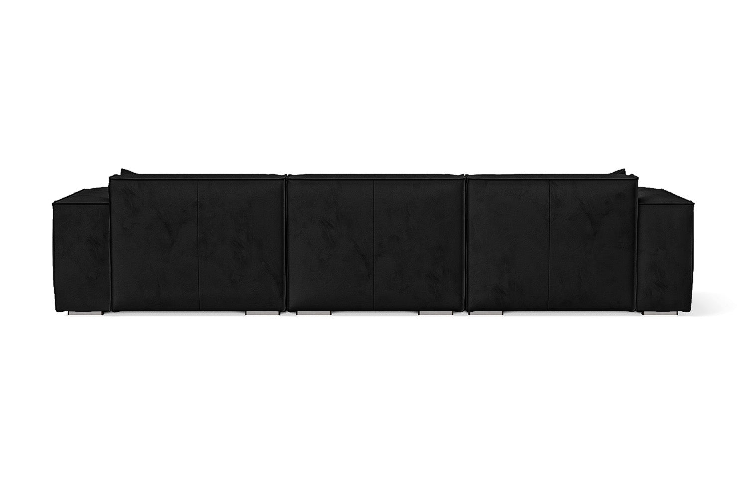 Naples 4 Seater Sofa Black Velvet