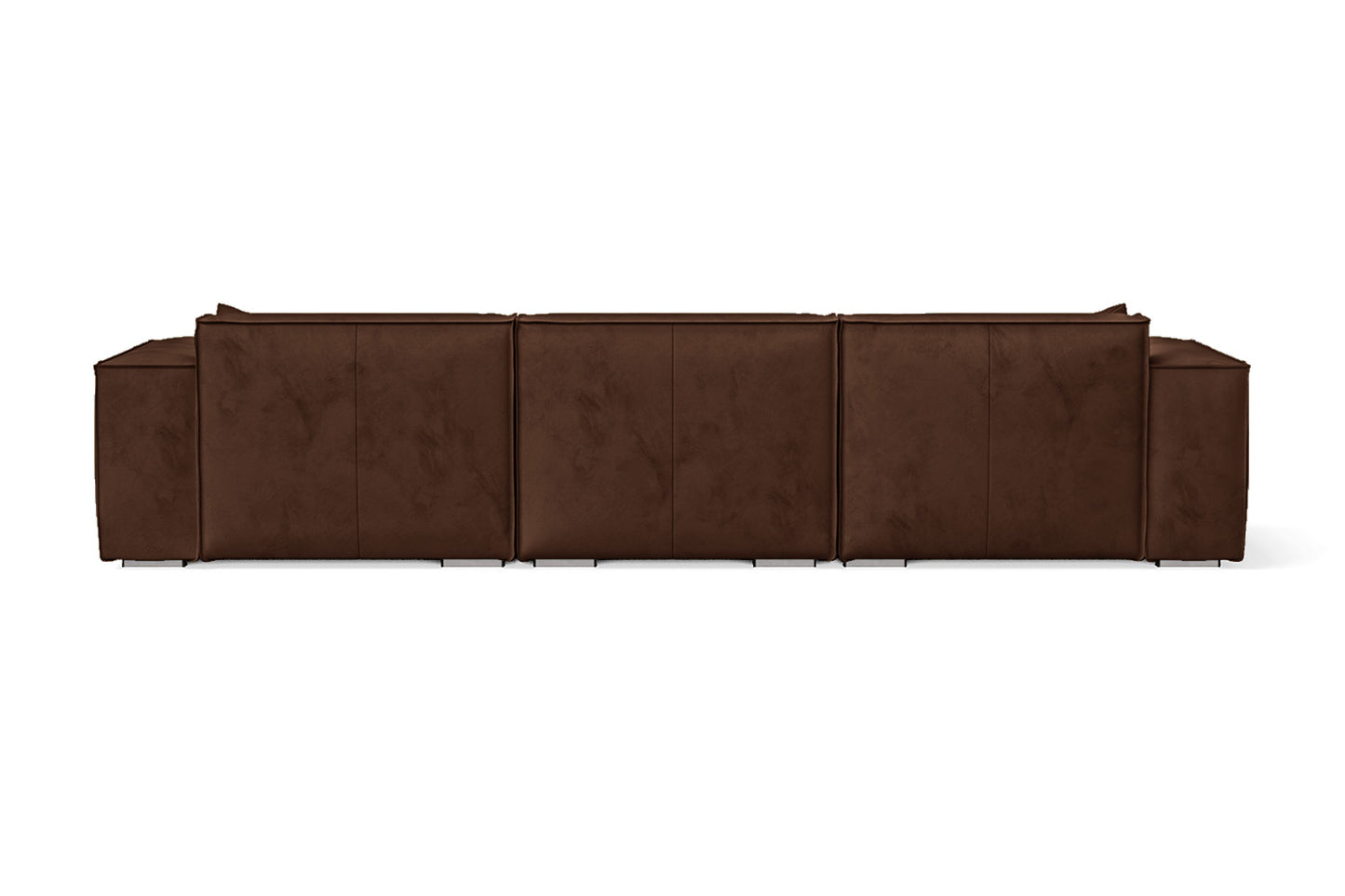 Naples 4 Seater Sofa Coffee Brown Velvet