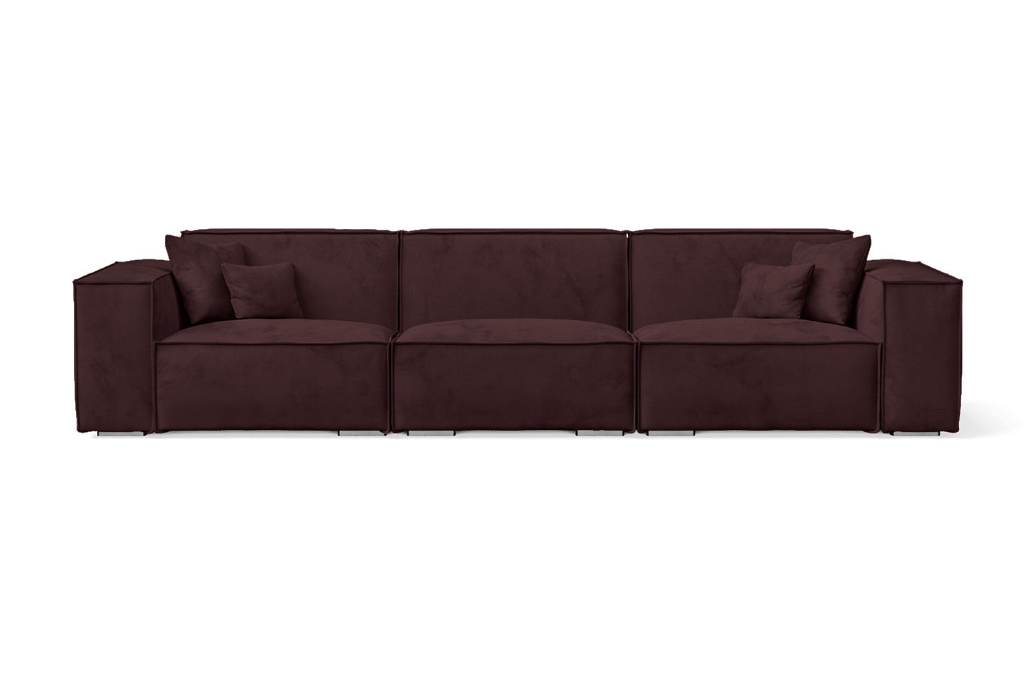 Naples 4 Seater Sofa Grape Velvet