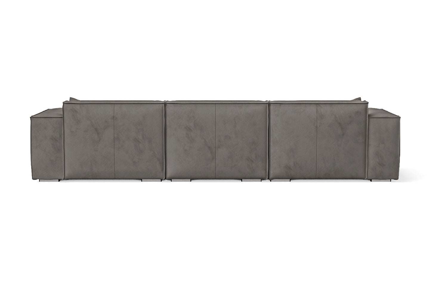 Naples 4 Seater Sofa Grey Velvet