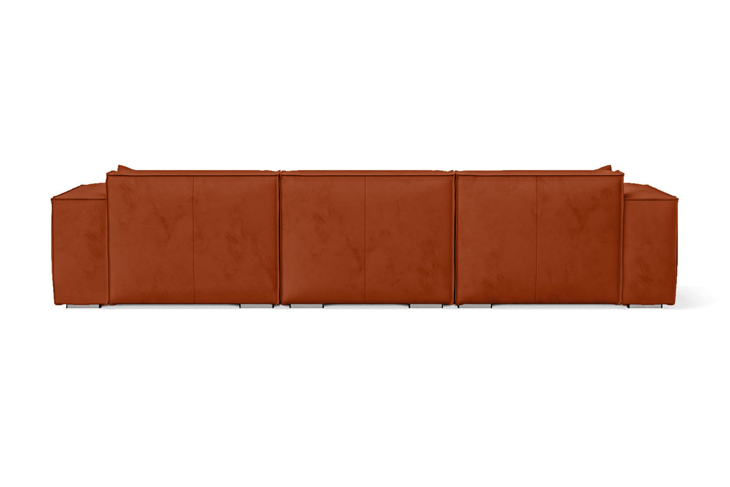 Naples 4 Seater Sofa Orange Velvet