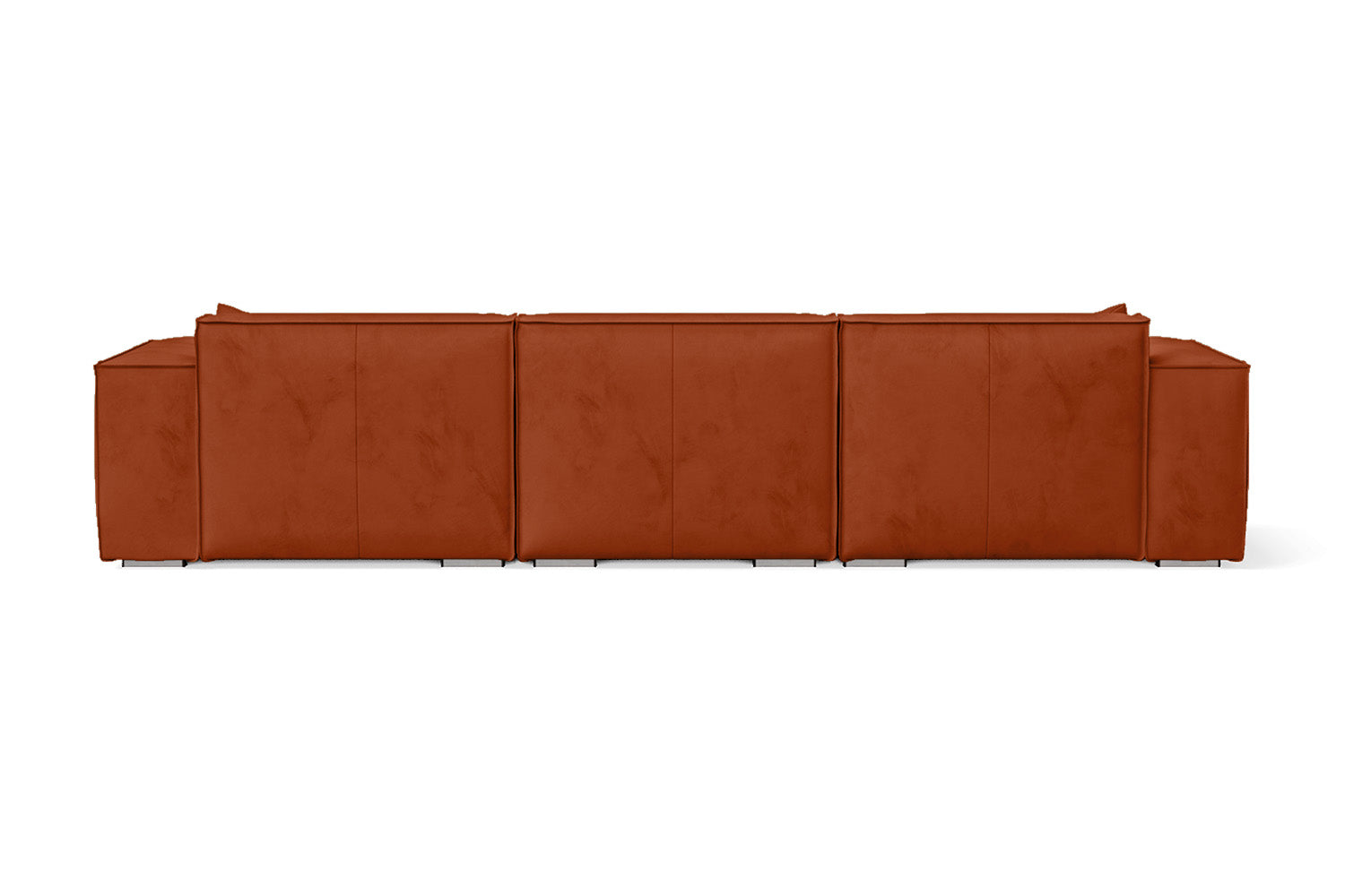 Naples 4 Seater Sofa Orange Velvet