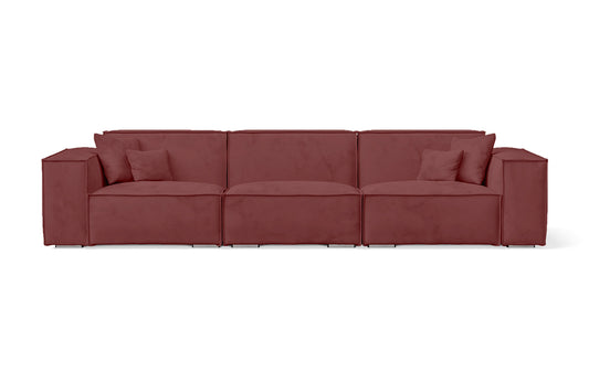 Naples 4 Seater Sofa Pink Velvet