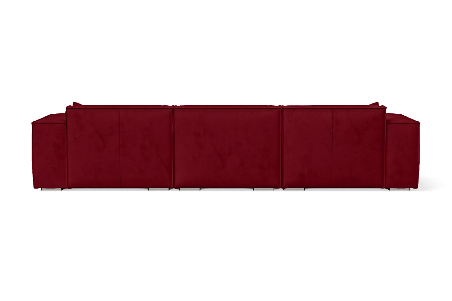 Naples 4 Seater Sofa Red Velvet