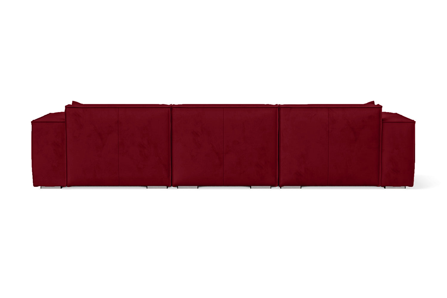 Naples 4 Seater Sofa Red Velvet