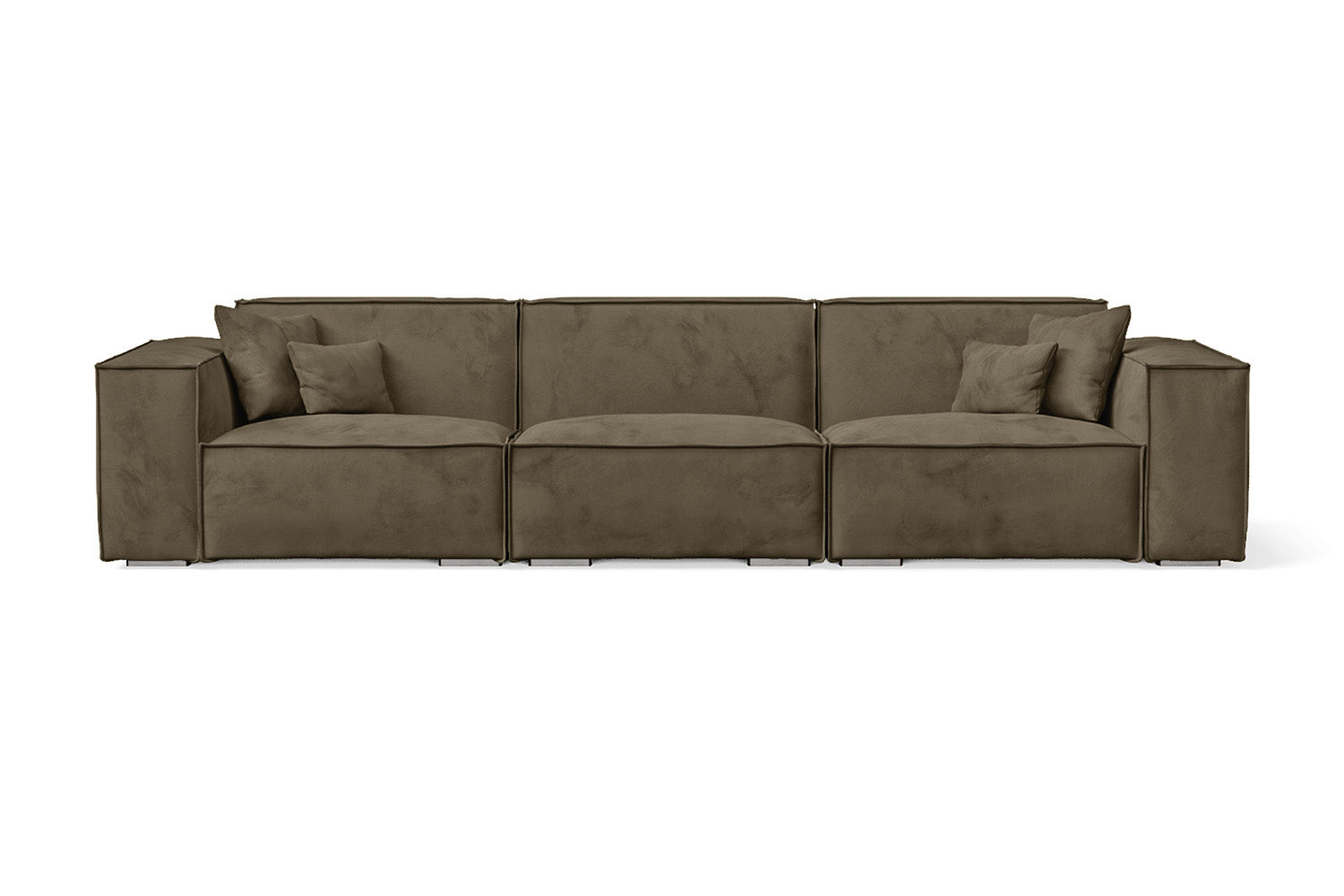 Naples 4 Seater Sofa Sand Velvet