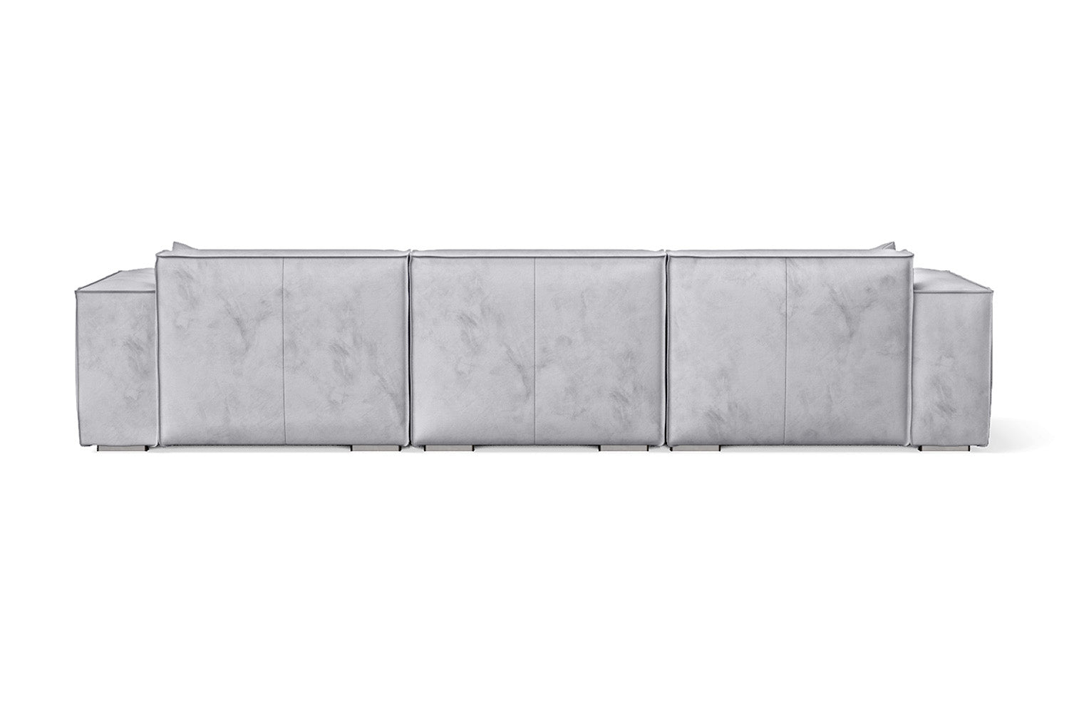 Naples 4 Seater Sofa Silver Velvet